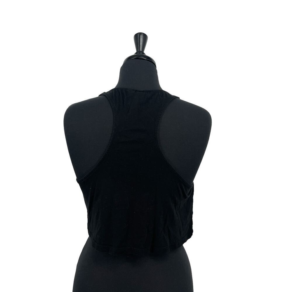H&M Divided Women’s Black “Lost for Words” Racerback Crop Graphic Tank Top Sz S - Picture 10 of 10